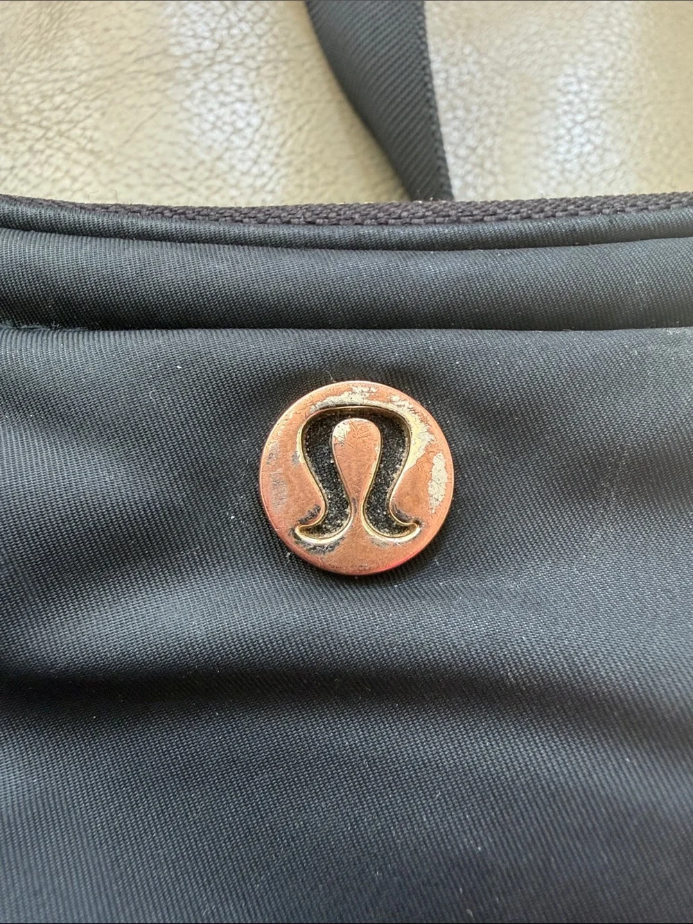lululemon athletica Black Crossbody with Rose Gold Logo